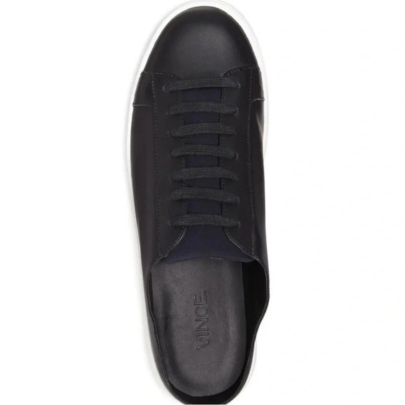 Vince Varley Backless Slip-On Sneakers Black Leather comfort Comfy Size 9.5 US - Picture 2 of 10
